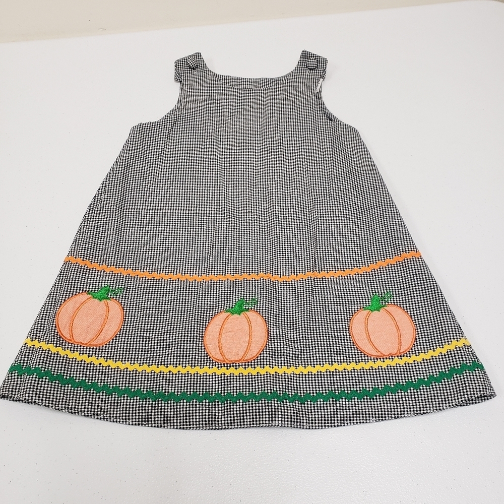 Glorimont Girls Reversible Holiday Dress Pumpkin Fall Christmas Santa Size 3T